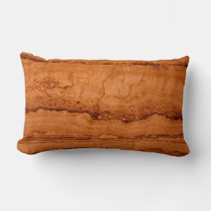 Copper Canyon Granite, amber gold Sedona mountains Lumbar Pillow