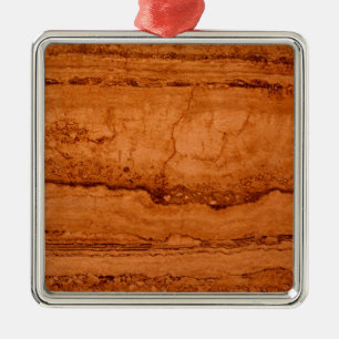 Copper Canyon Granite, amber gold Sedona mountains Metal Ornament