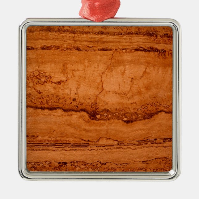 Copper Canyon Granite, amber gold Sedona mountains Metal Ornament (Front)