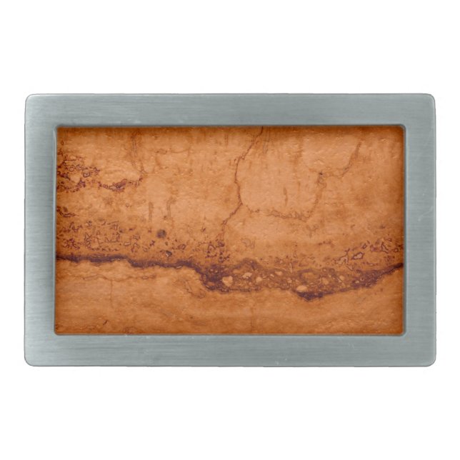 Copper Canyon Granite, amber gold Sedona mountains Rectangular Belt Buckle (Front)