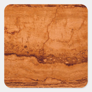 Copper Canyon Granite, amber gold Sedona mountains Square Sticker