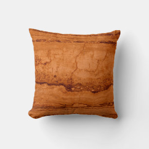 Copper Canyon Granite, amber gold Sedona mountains Throw Pillow