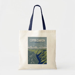 Copper Canyon Mexico Travel Art Vintage Tote Bag