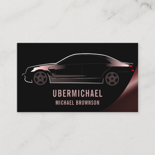 Copper Car Driver Auto Repair Rental Business Card