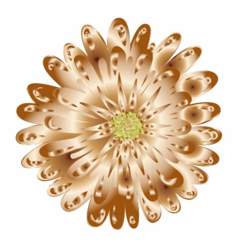 Copper Chrysanthemum Magnet Sculpture