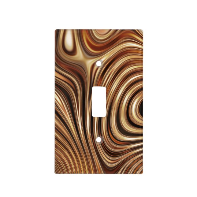 Copper Coffee Swirls Light Switch Cover (Front)