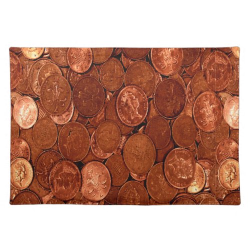 Copper Coins Cloth Placemat
