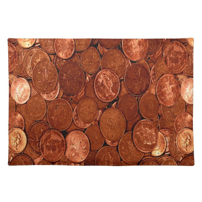 Copper Coins Cloth Placemat (Front)