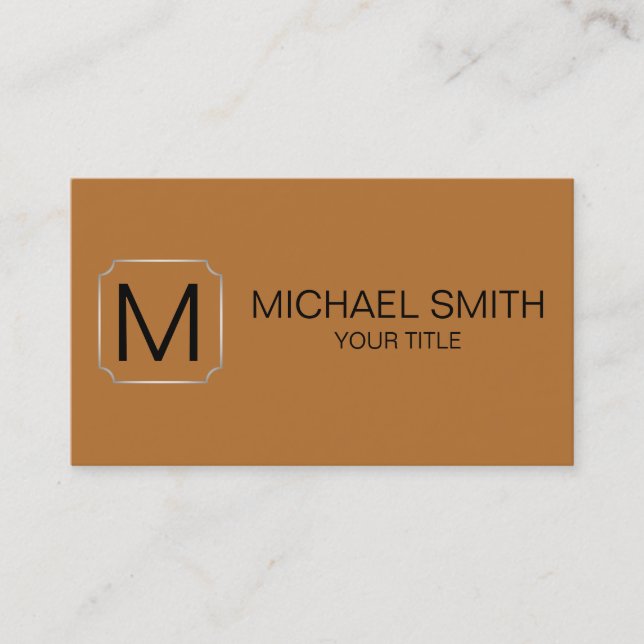 Copper color background business card (Front)