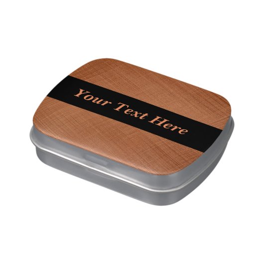 Copper Colored Candy Tin (Side)