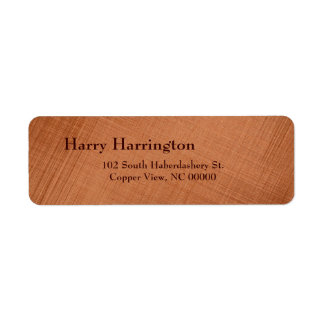 Copper Colored Label
