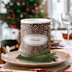 Copper Colored Mandala Mug