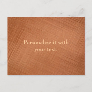 Copper Colored Postcard