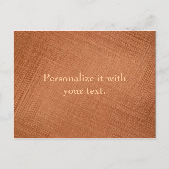 Copper Colored Postcard (Front)