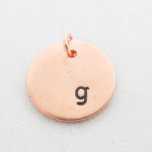 Copper Concave Handstamped Initial Pendant<br><div class="desc">A staple in our BYO necklace bar,  this concave pendant stacks perfectly with tiny letters,  tiny birds,  or ombre initial pendants.</div>