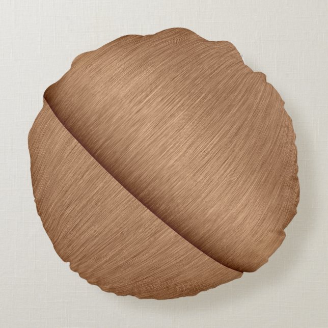 Copper Contour Round Pillow (Back)
