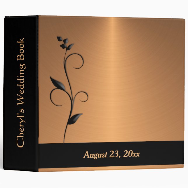 Copper Custom Wedding Binder (Front/Spine)