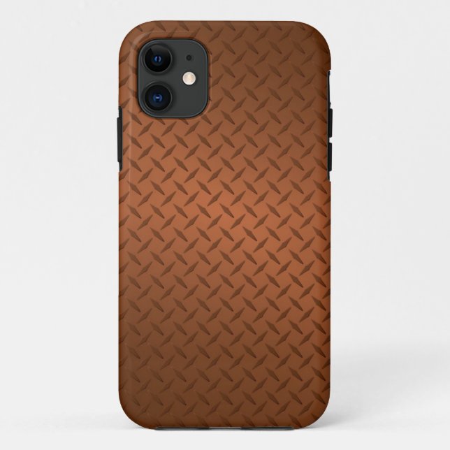 Copper Diamondplate Look Pattern Case-Mate iPhone Case (Back)