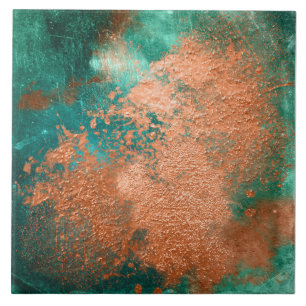 Copper Distressed Patina Ceramic Tile