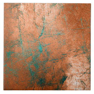 Copper Distressed Patina Ceramic Tile