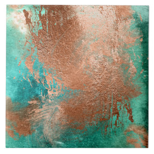 Copper Distressed Patina Ceramic Tile