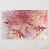 Copper Dragonflies on Hot Summer Sky (Back)