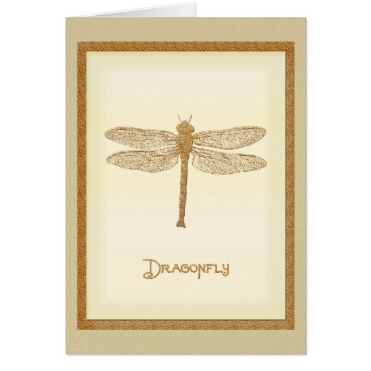 Copper Dragonfly Card Zazzle