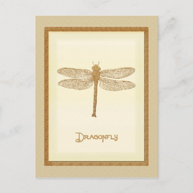 Copper Dragonfly Postcard (Front)