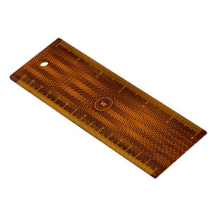 Copper Effect, Orange & Black Rad Monogram Ruler
