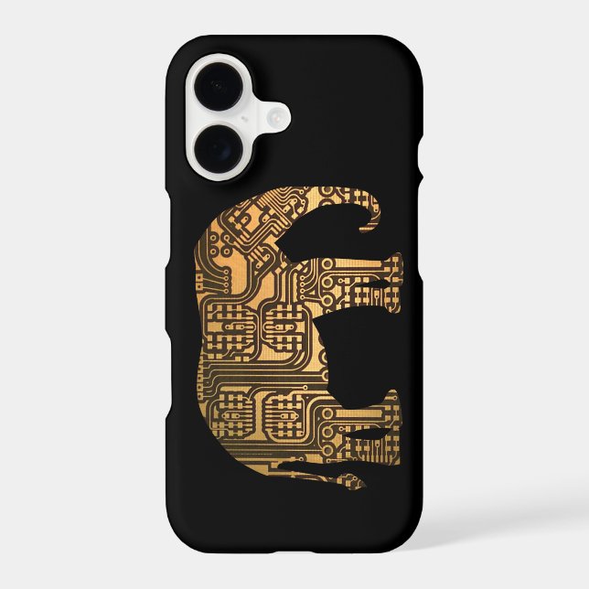 Copper Elephant Circuit Board Case-Mate iPhone Case (Back)