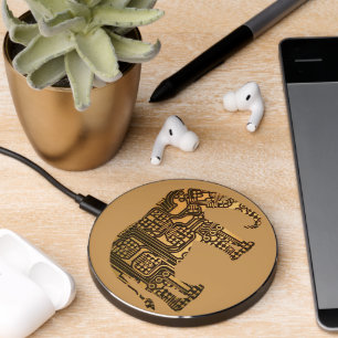 Copper Elephant Circuit Board Wireless Charger