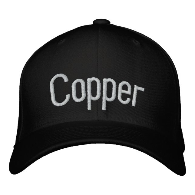 Copper Embroidered Baseball Hat (Front)