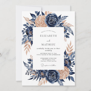 Copper Exquisite Autumnal Wedding Invitation