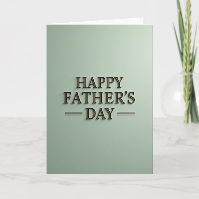 Copper Fathers Day Shadow Card (Front)