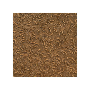 Copper Floral: Embossed Panel Art.