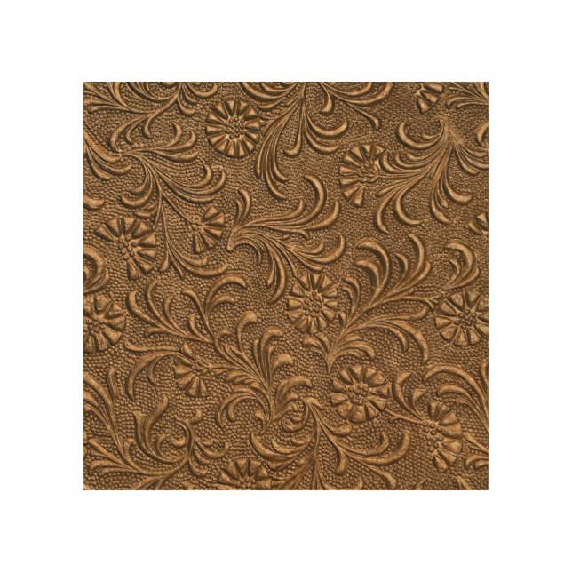 Copper Floral: Embossed Panel Art. (Front)