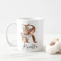 Floral Initial Mug