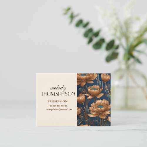 Copper  Flowers Business Card
