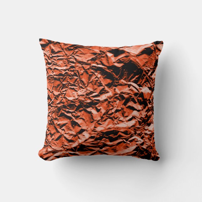 Copper Foil #2 Throw Pillow (Front)