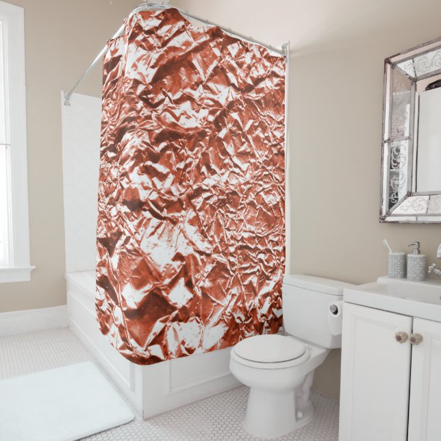 Copper Foil Shower Curtain (In Situ)