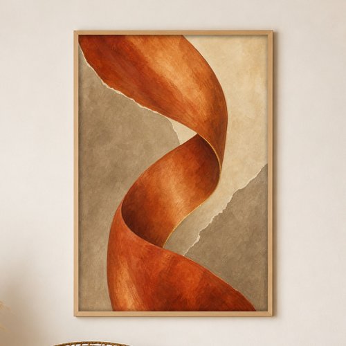 Copper Fold Gouache Boho Art Poster