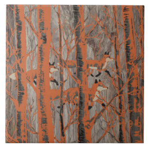 Copper Fox Woods on Gray Stone Matches House #s Ceramic Tile