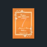 Copper Gem & Glitter 7th Wedding Anniversary   Canvas Print<br><div class="desc">Glamorous and elegant posh Copper 7th Wedding Anniversary canvas print with stylish copper gem stone jewels corner decorations and matching colored glitter border frame printed on a pretty copper colored background. A romantic design for your celebration. All text, font and font color is fully customizable to meet your requirements. If...</div>