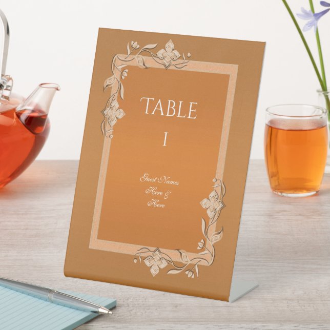 Copper Gem & Glitter 7th Wedding Anniversary   Pedestal Sign (In SItu)