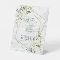 Copper Geometric White Floral Let love Sparkle