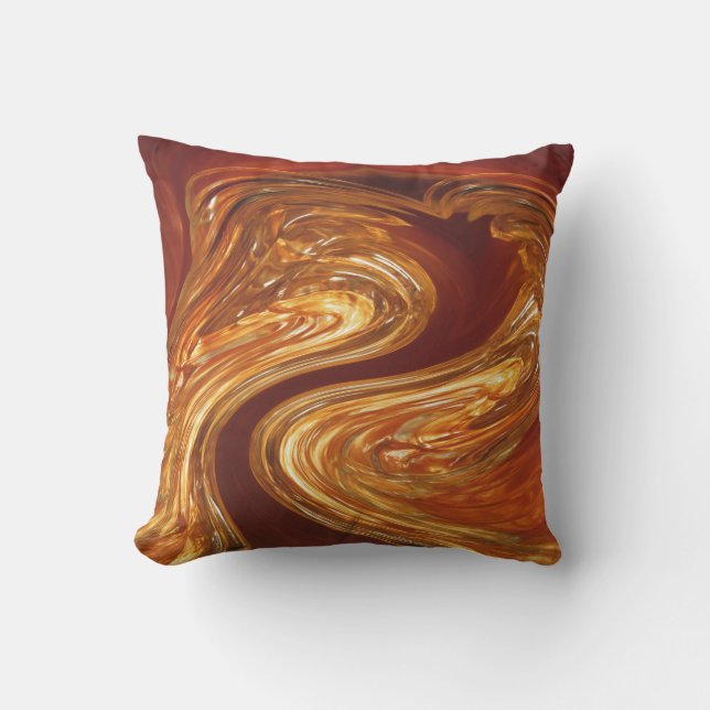 Copper & Glass Throw Pillow (Front)