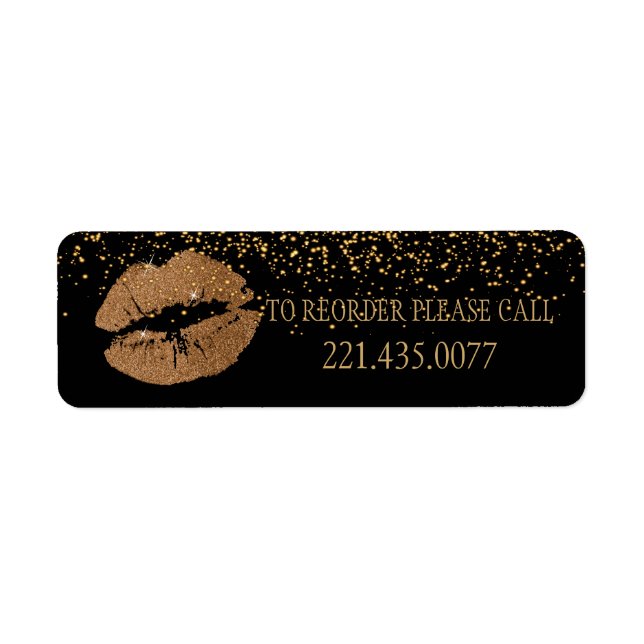 Copper Glitter Lips - Reorder Label (Front)