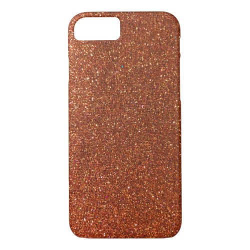 Copper Glitter Ombre Sparkles Modern Girly Glam iPhone 87 Case