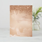 Copper Glitter Rain on Blush Copper Metal Marble (Standing Front)