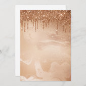 Copper Glitter Rain on Blush Copper Metal Marble (Front/Back)